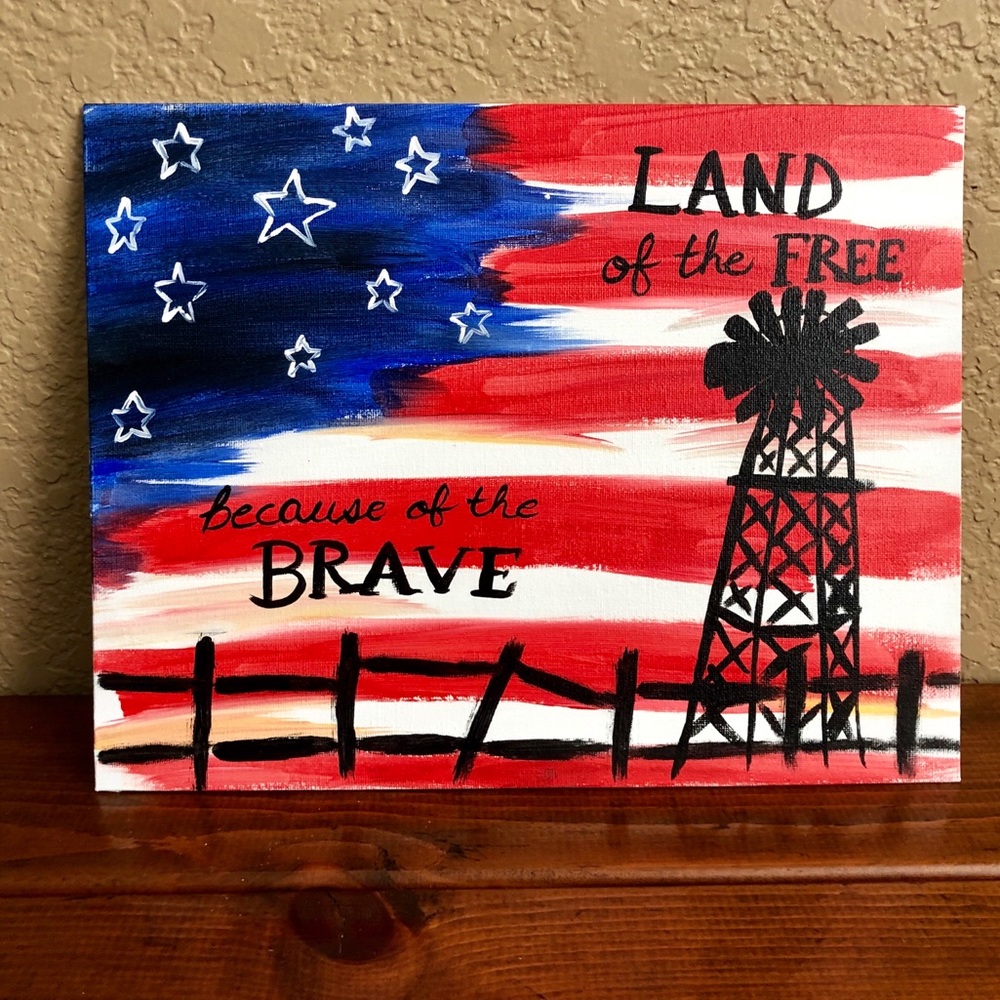 Handpainted Canvas 11X14in